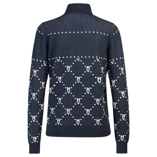 HV Polo Jacquard pullover Cecile - Navy