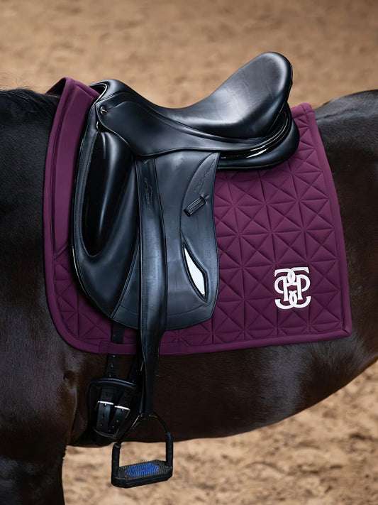 PS of Sweden Diamond Quilt Dressage Saddle Pad - Plum