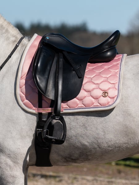 PS of Sweden Vintage Monogram Dressage Saddle Pad - Hortensia Pink