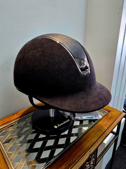 Premium Alcantara with leather top - Large Shell Helmet