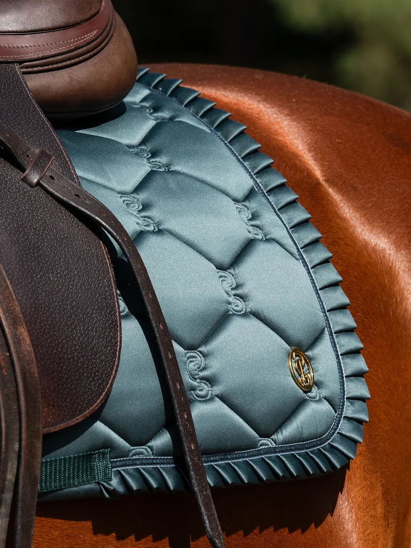 PS of Sweden Ruffle Jump Saddle Pad - Midnight Green