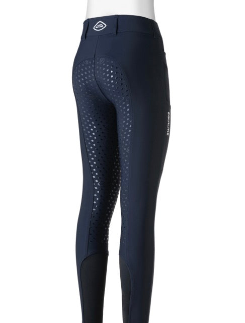 Equiline Eqcusmafh Full Grip High Waist Breeches - Blue