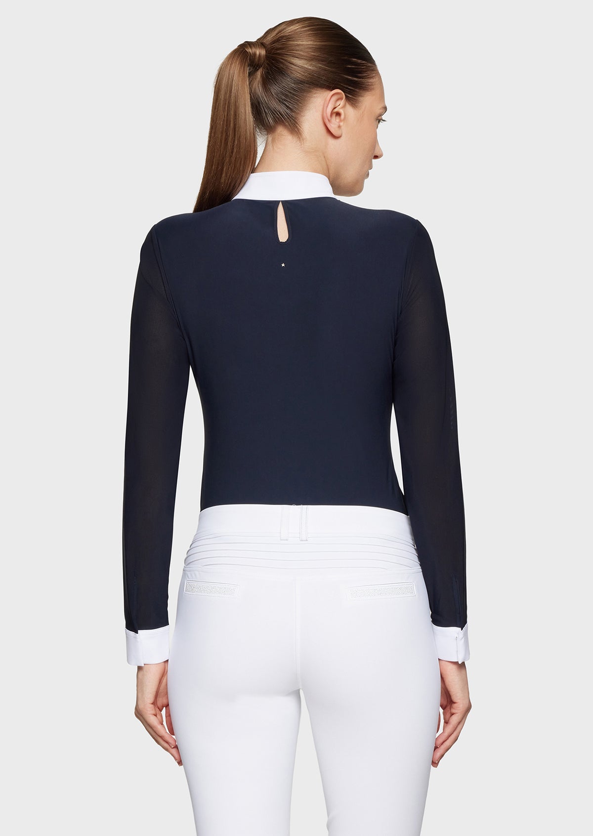 Samshield Faustine Premium Long Sleeve Show Shirt - Navy Paradise Shine