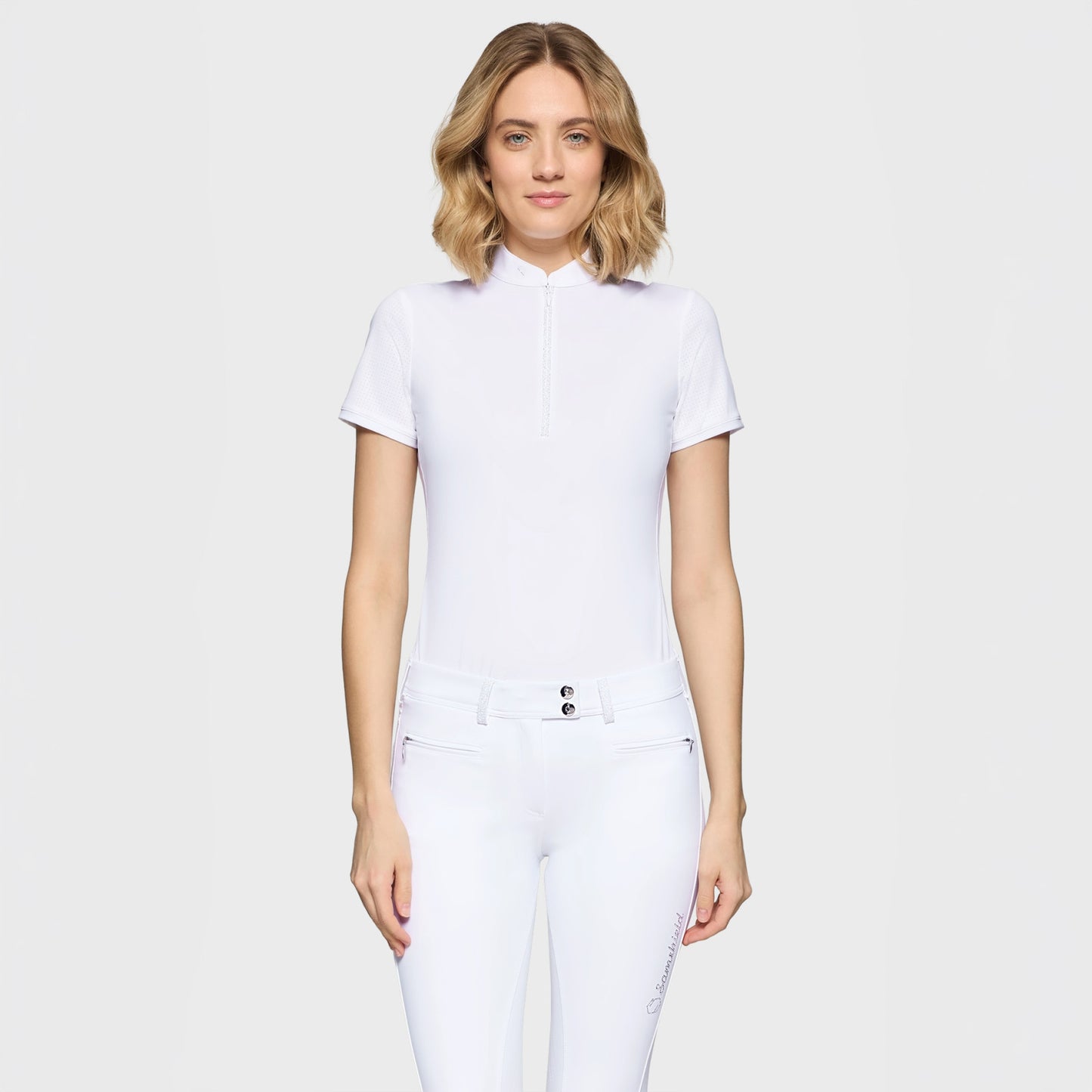 Samshield Aloise Half Mesh Short Sleeve - White