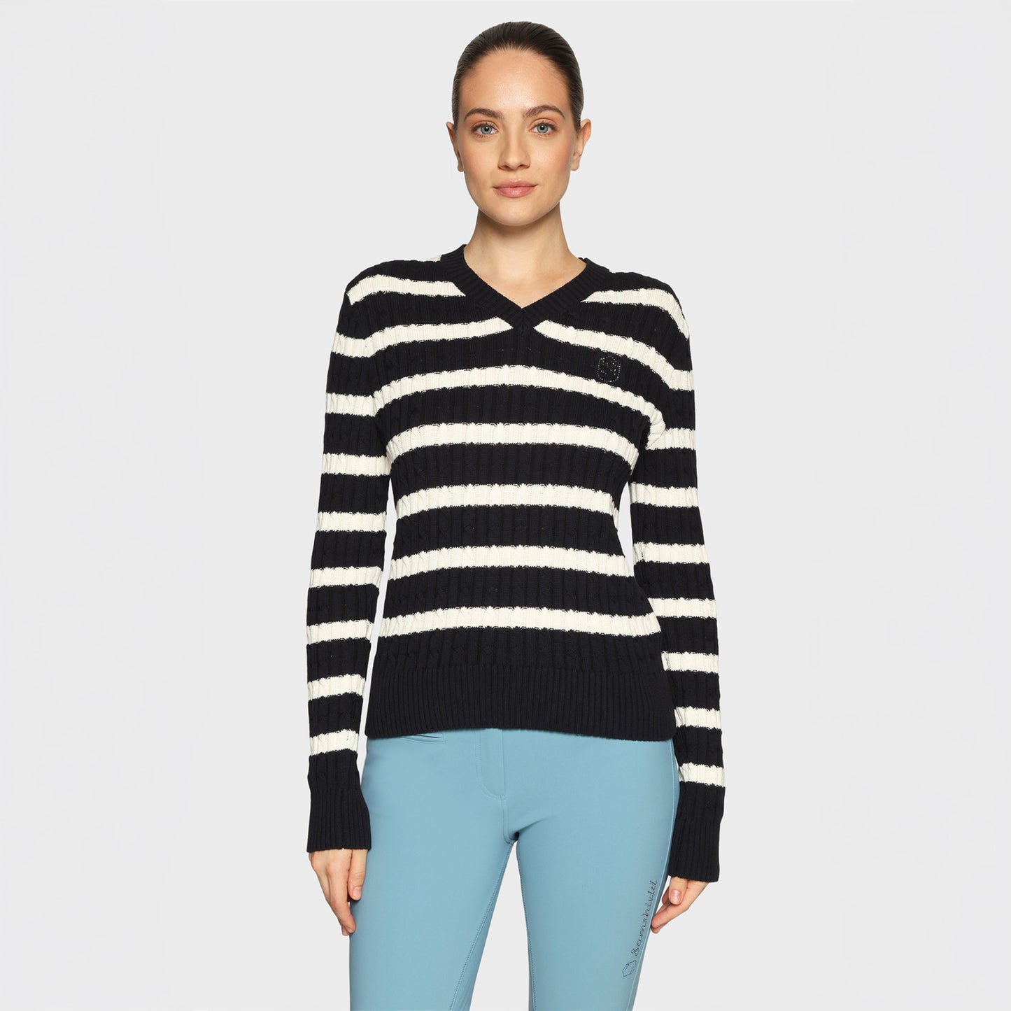 Samshield Lisa Twisted Knit Sweater - Navy Stripe