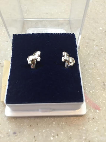 Hiro Silver Horse Earrings
