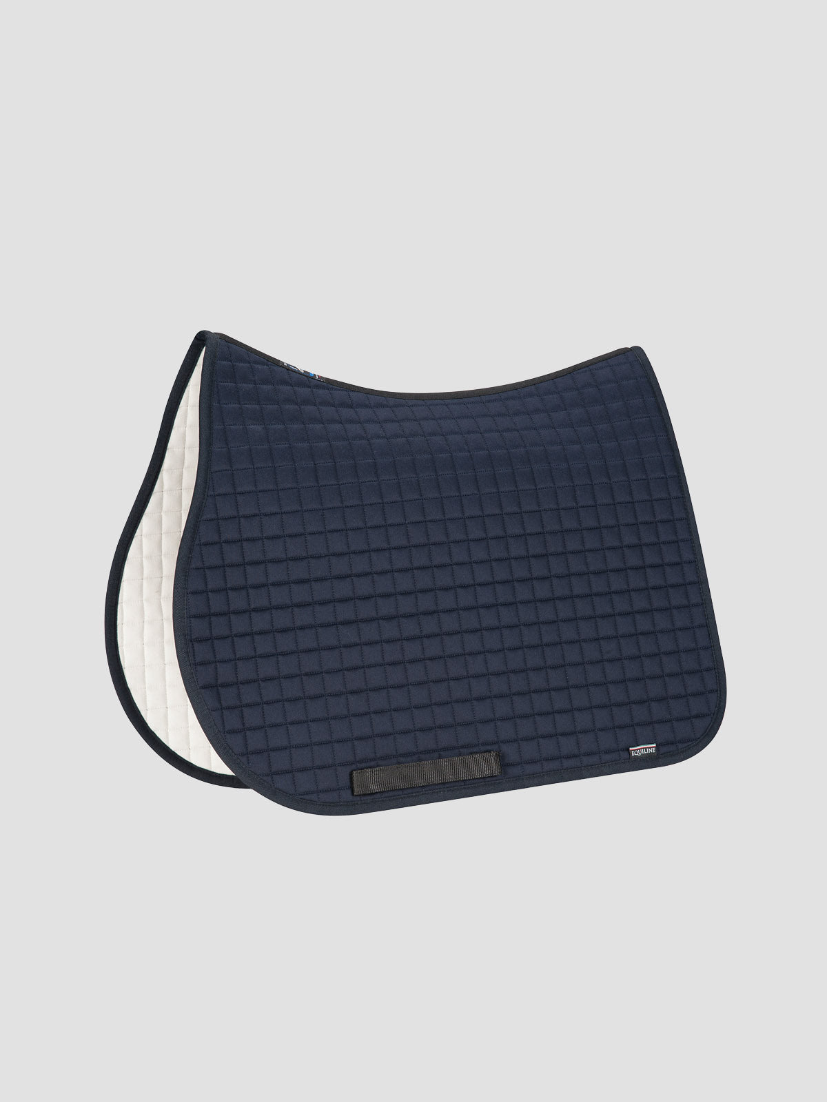 Equiline Quadro Plain Saddle Blanket - white Jumping Full