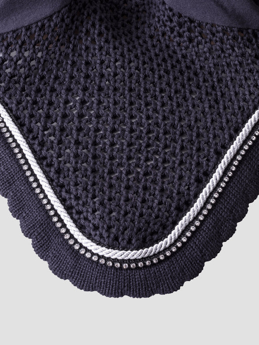 Equiline Rio Ear Net With Rhinestones and Piping
