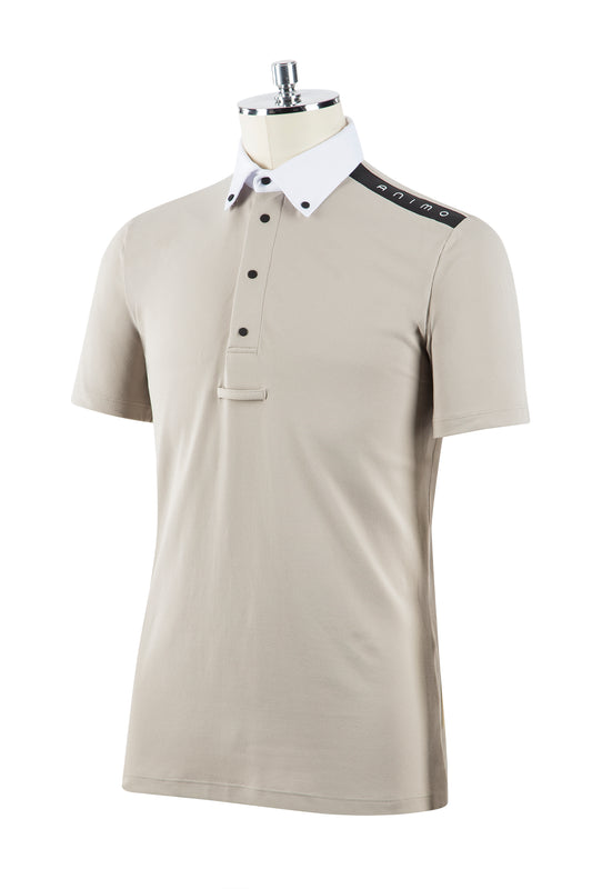 Animo Aureo 22W Men's Short Sleeves Riding Polo - Beige
