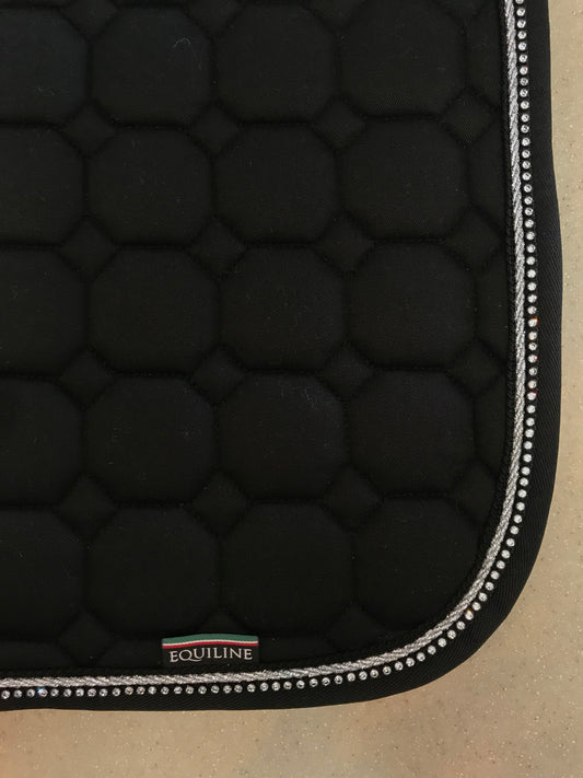 Equiline Rio Rhinestone Saddle Cloth B0I070 - White Jumping