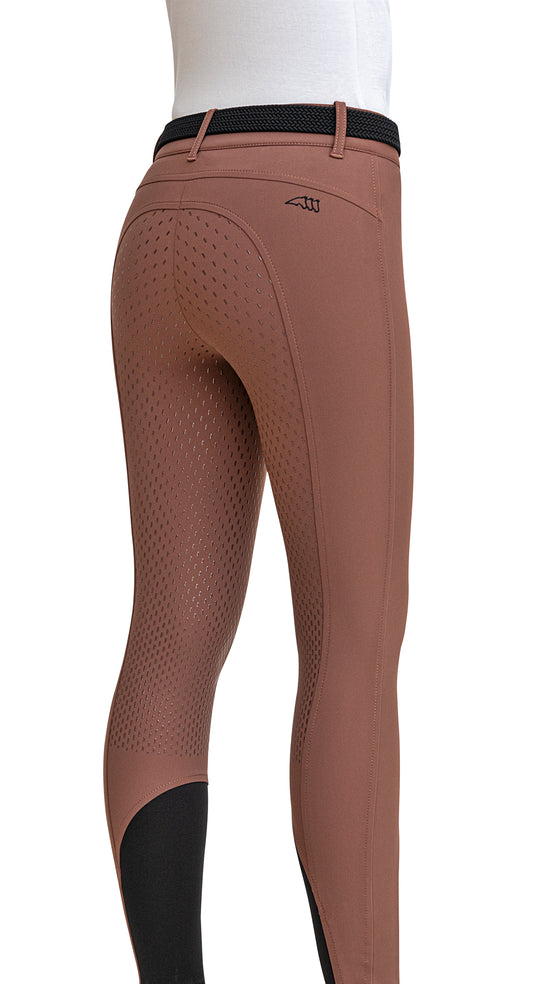 Equiline Ciref Full Grip Womens Breeches - IT 40 / NZ 8 - Chocolate