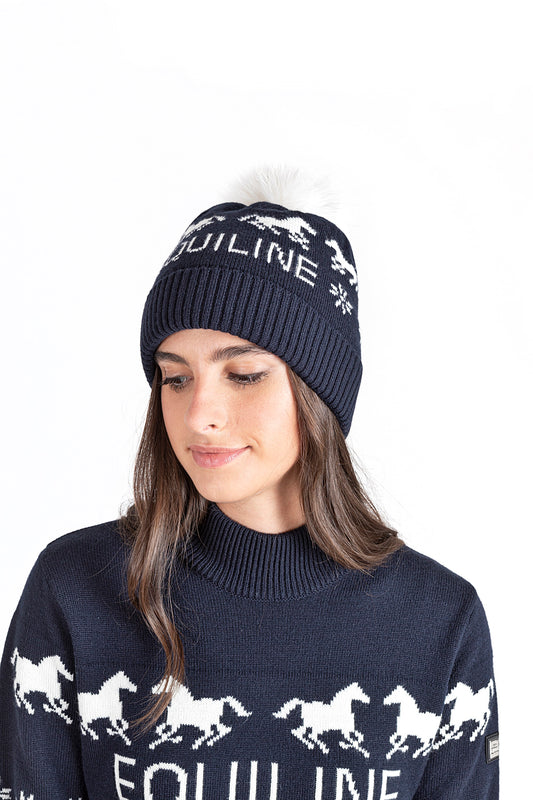 Equiline Comet Beanie - Navy