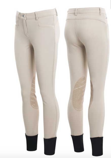 Animo Netik Girls Riding Breeches - Burgundy Childs 11
