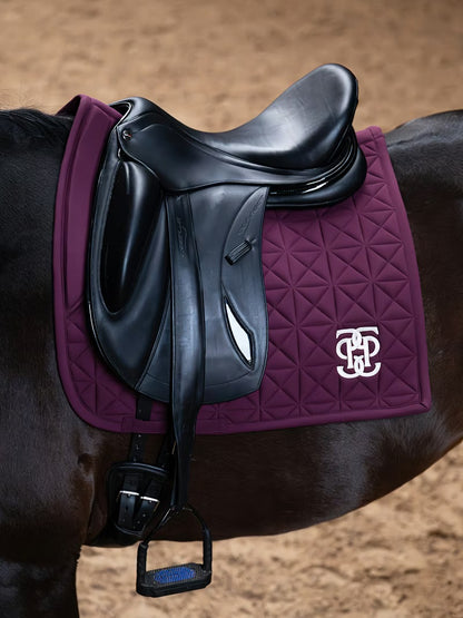 PS of Sweden Diamond Quilt Dressage Saddle Pad - Plum