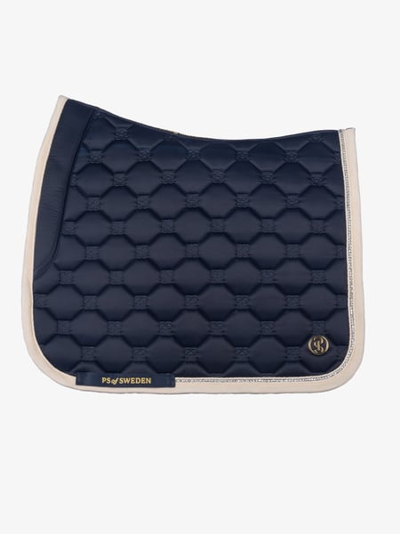 PS of Sweden Vintage Monogram Dressage Saddle Pad - Navy