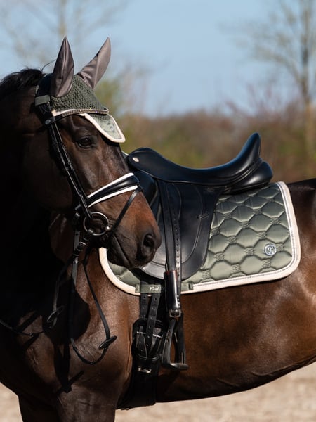 PS of Sweden Vintage Monogram Dressage Saddle Pad - Mist Green