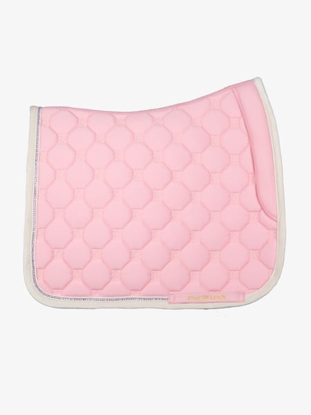 PS of Sweden Vintage Monogram Dressage Saddle Pad - Hortensia Pink