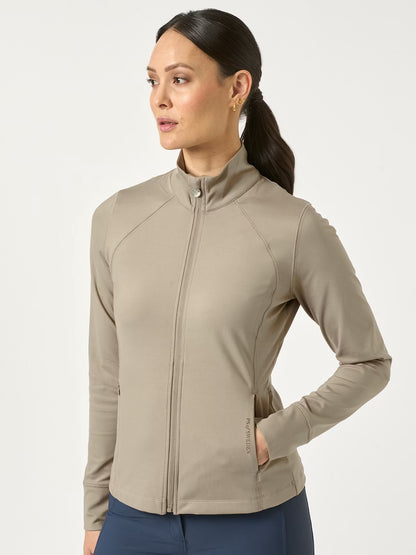 PS of Sweden Kaia Full Zip Mid Layer - Greige