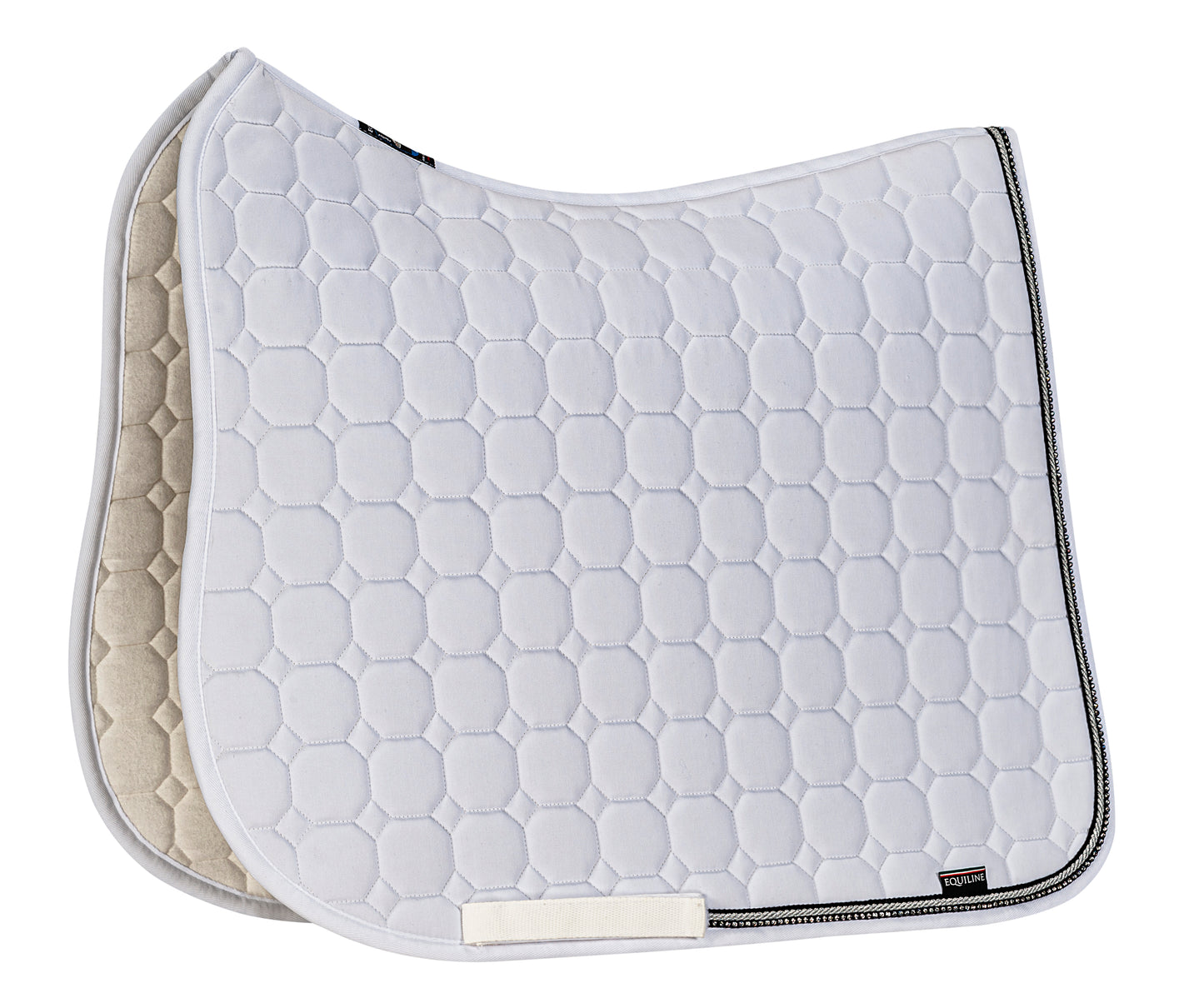 Equiline Rio Rhinestone Saddle Cloth B0I070 - White Jumping