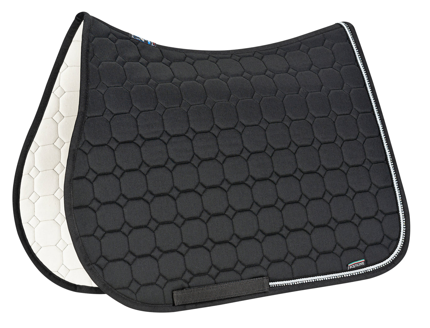 Equiline Rio Rhinestone Saddle Cloth B0I070 - White Jumping