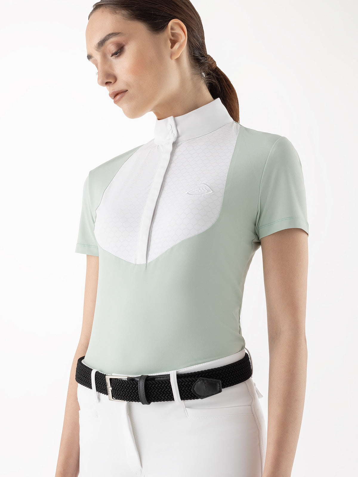 Equiline Eqcemme Women's Competition Polo S/S - Surf Green