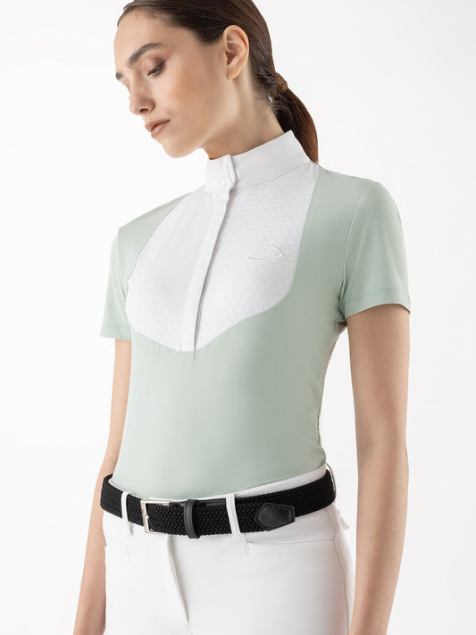 Equiline Eqcemme Women's Competition Polo S/S - Surf Green