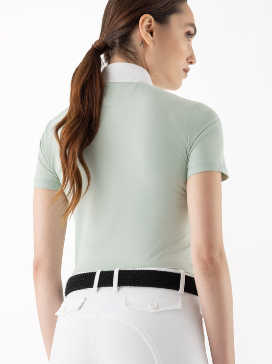 Equiline Eqcemme Women's Competition Polo S/S - Surf Green