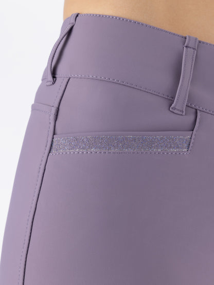 Equiline Eqcrystalek Knee Grip Breeches - Aubergine