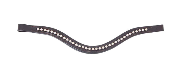 Cavallino Shaped Large Silver Diamante Browband