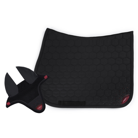 Animo Wellin Cellin 23 T Saddle Blanket and Earnet Set - Jumping