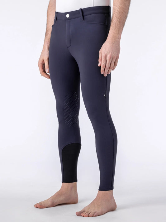 Equiline Bartek Mens Knee Grip Breeches - Blue