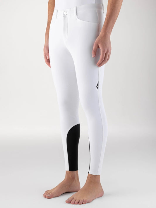 Equiline Albertk Mens Knee Grip Breeches - White IT 50