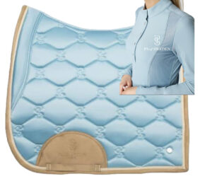 PS of Sweden Bundle Stone Blue Dressage Saddle Pad and Base Layer