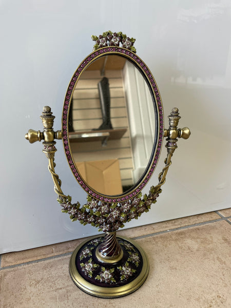 Two's Company Austrian Crystal Standing Vanity Mirror