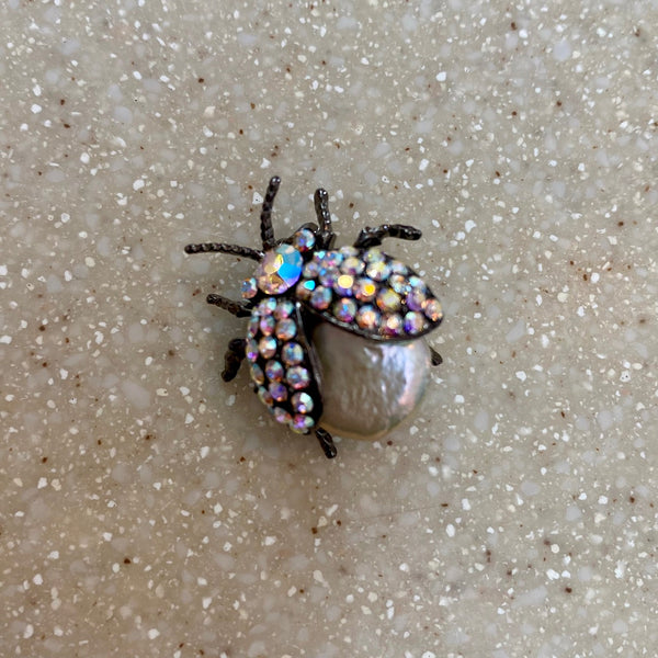Swarovski Crystal Lady Bug Pin