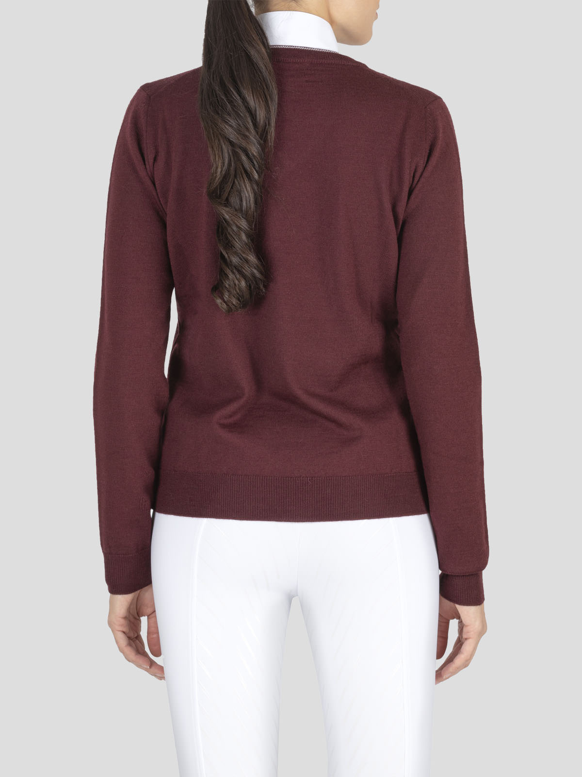 Equiline Women's Conce V Neck Pullover Sweater