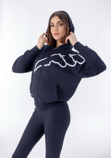 Equiline Eqcorgia Full Zip Hoodie - Blue