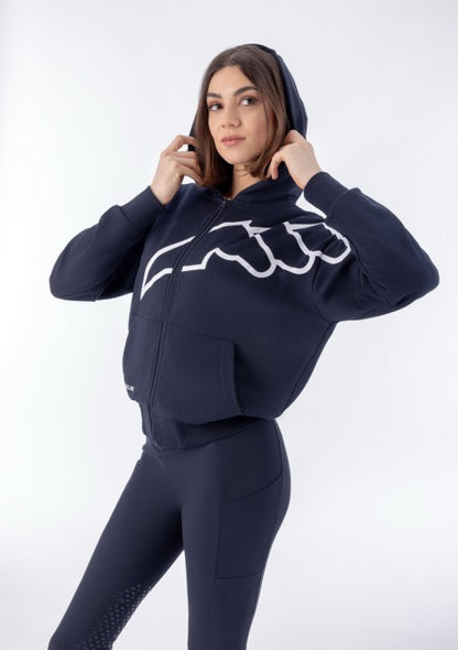 Equiline Eqcorgia Full Zip Hoodie - Blue