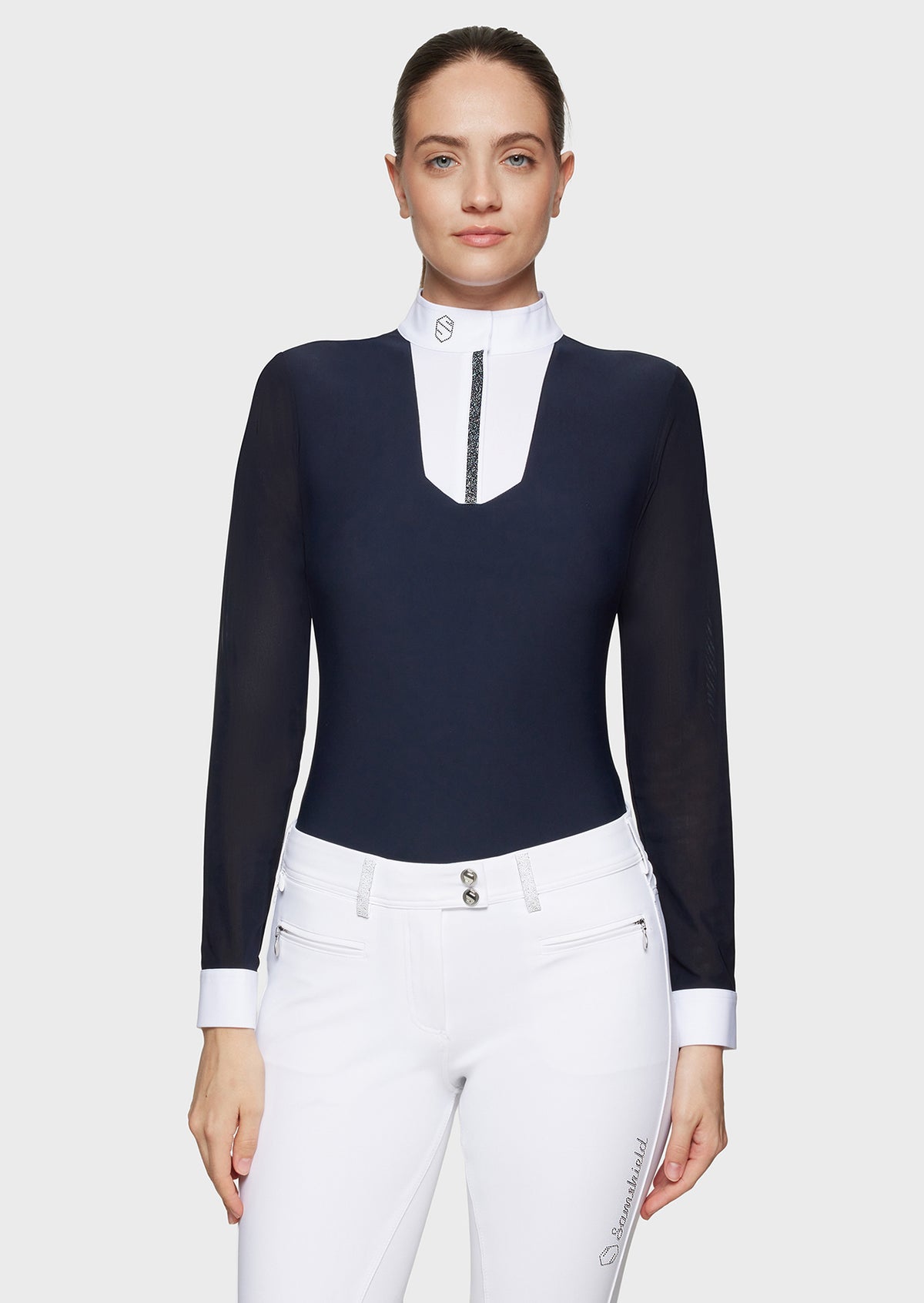 Samshield Faustine Premium Long Sleeve Show Shirt - Navy Paradise Shine