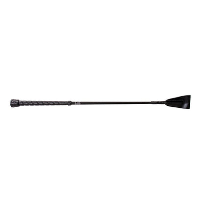 Fleck Jumping Whip Contured Leather Grip Black
