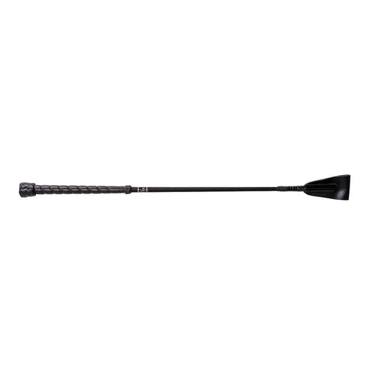 Fleck Jumping Whip Contured Leather Grip Black