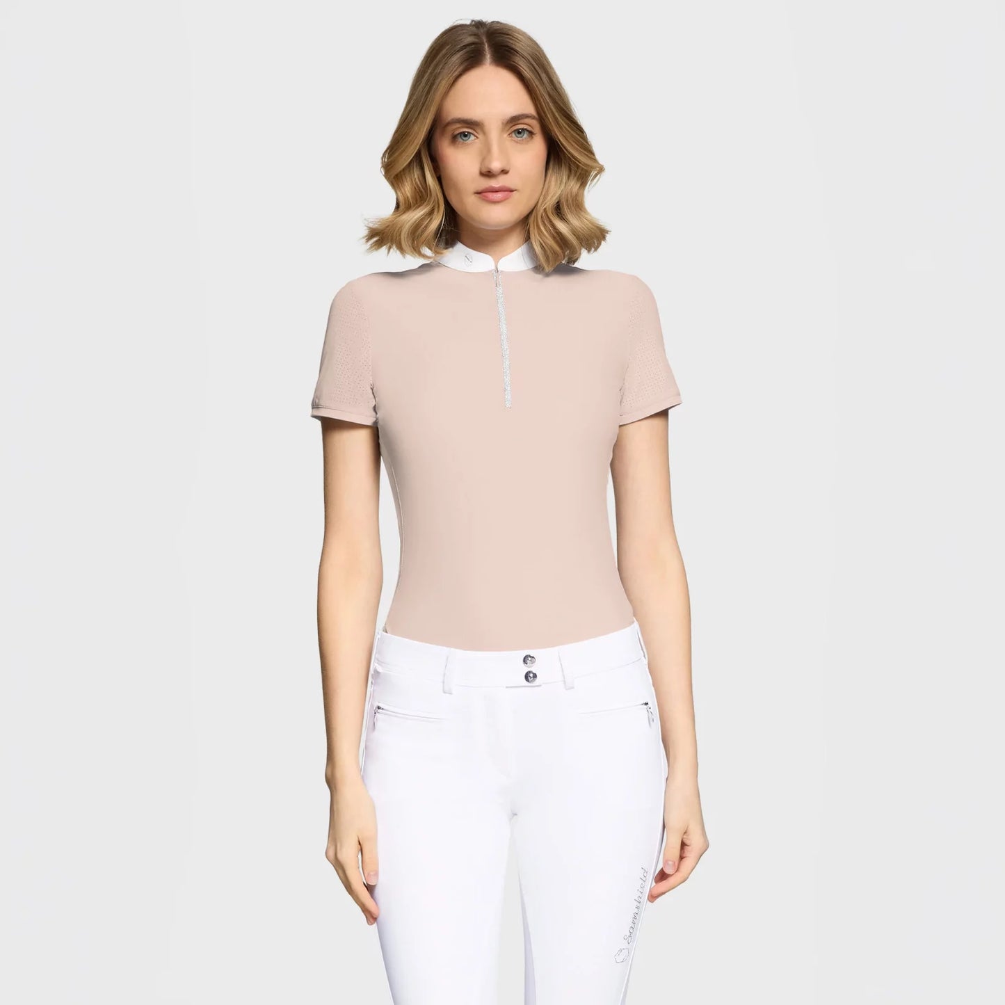 Samshield Aloise Half Mesh Short Sleeve - Powder Pink