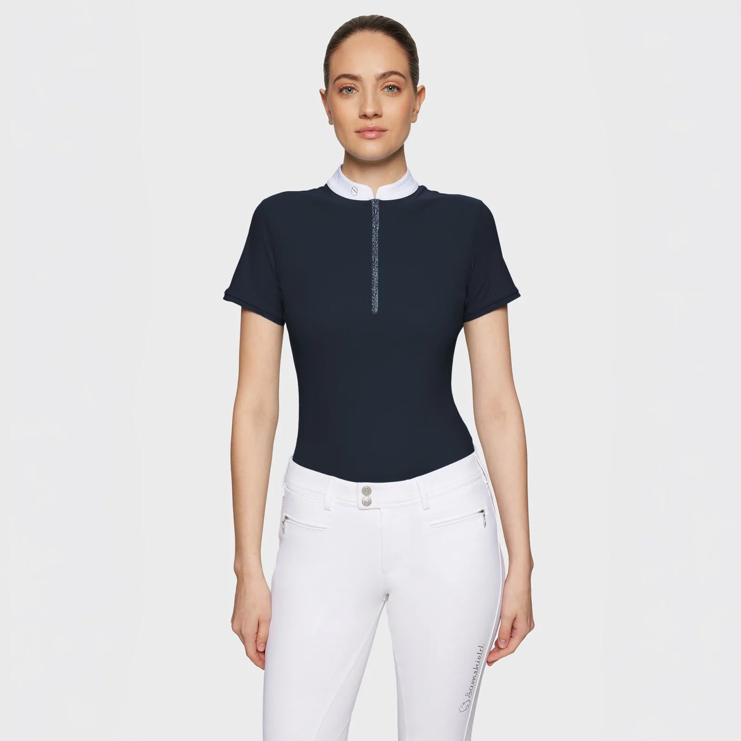 Samshield Aloise Half Mesh Short Sleeve - Navy
