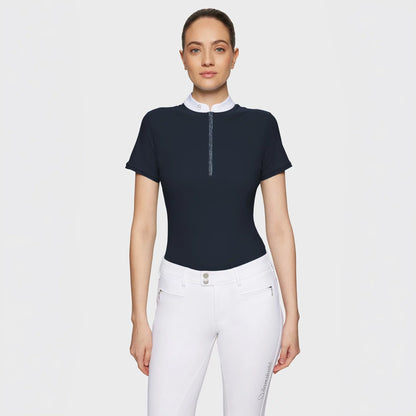 Samshield Aloise Half Mesh Short Sleeve - Navy