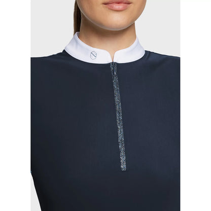 Samshield Aloise Half Mesh Short Sleeve - Navy