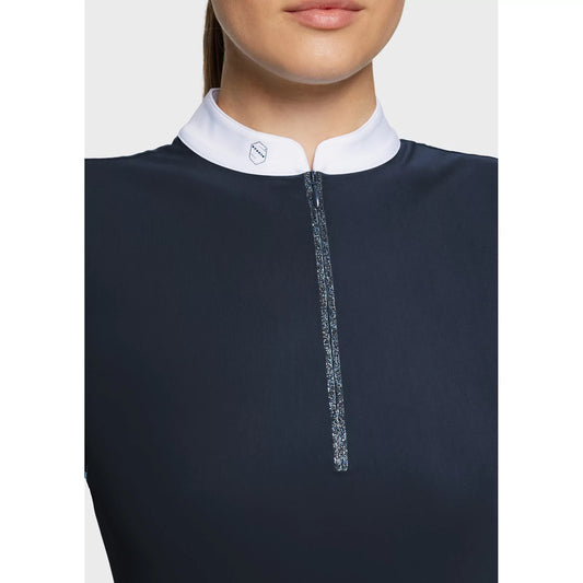 Samshield Aloise Half Mesh Short Sleeve - Navy
