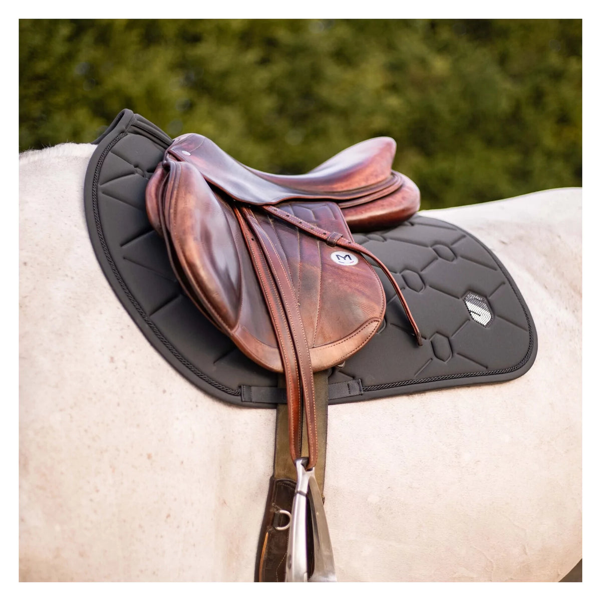 Samshield Spineshield Dressage Swarovski Saddle Pad - Dark Forest