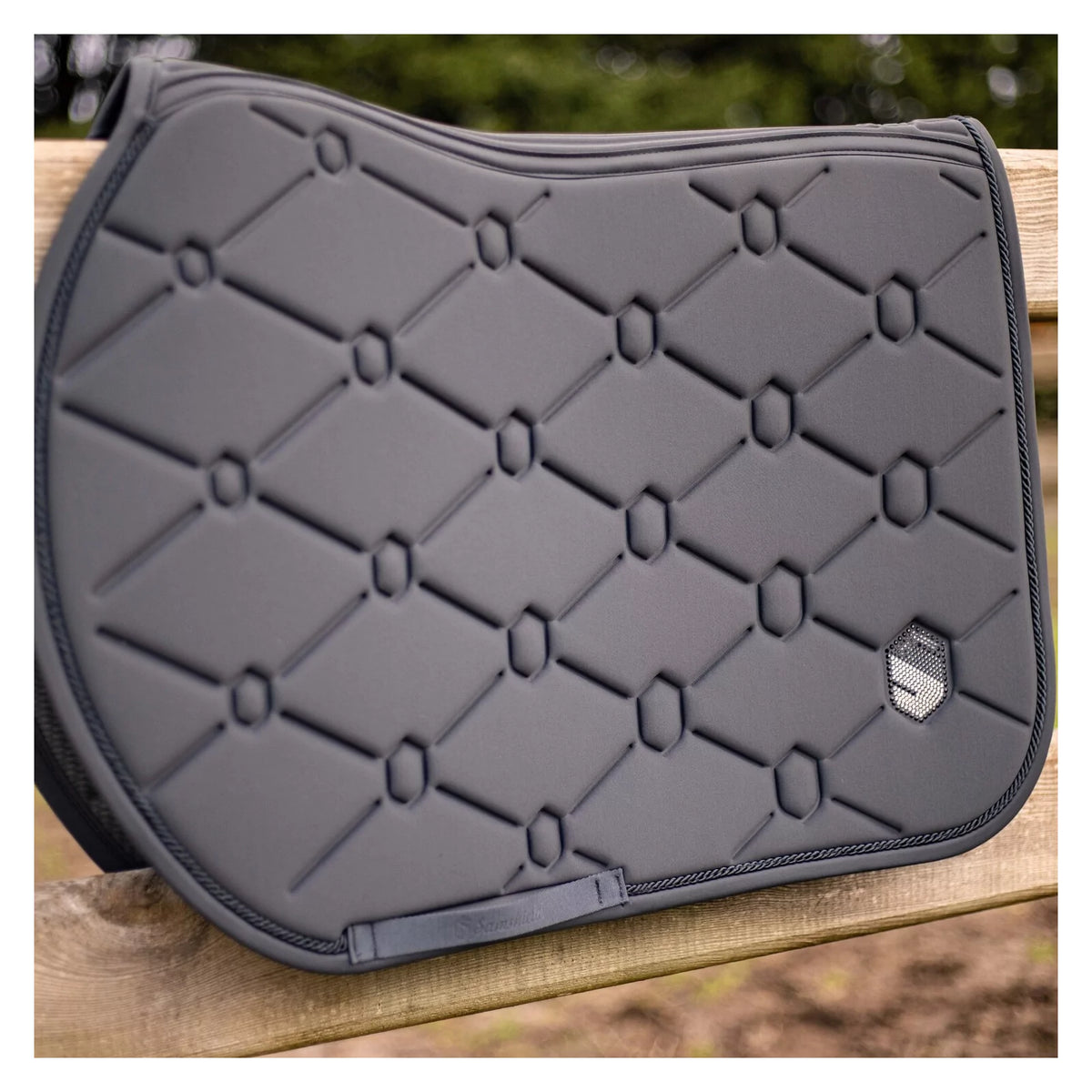 Samshield Spineshield Jump Swarovski Saddle Pad - Dark Forest