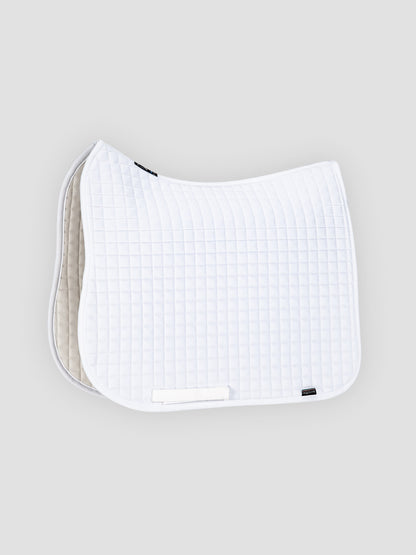 Equiline Quadro Plain Saddle Blanket  - white Jumping Full