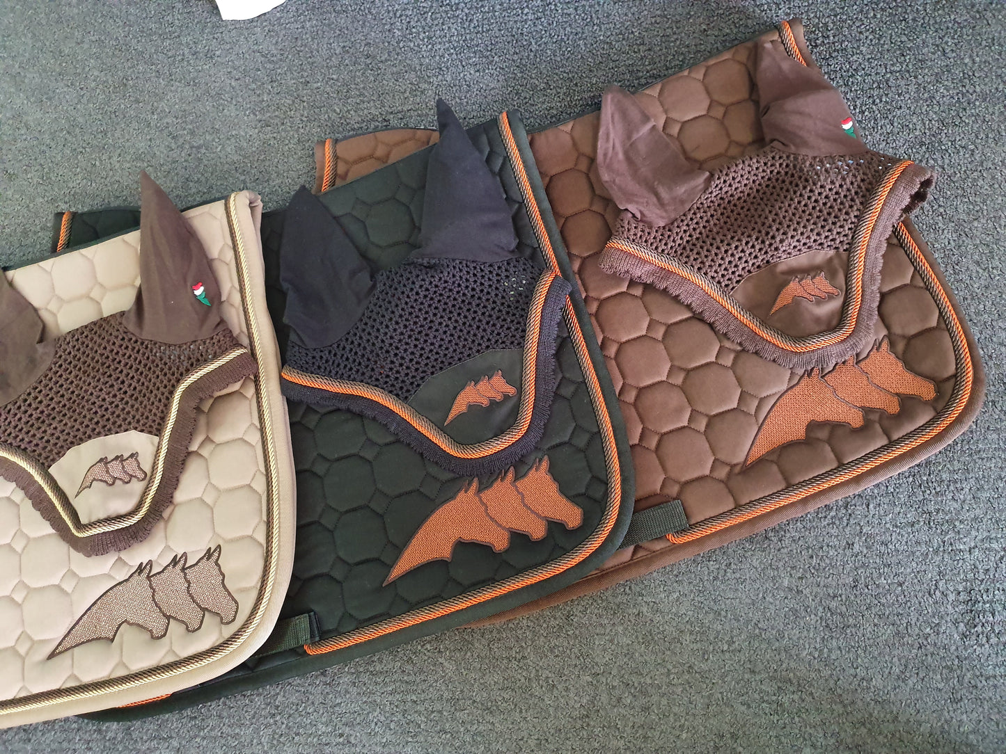 Equiline Octagon Flash Set - Saddle Blanket & Earnet - Brown